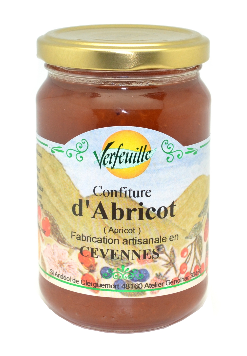 confiture d'abricot Bio 360g