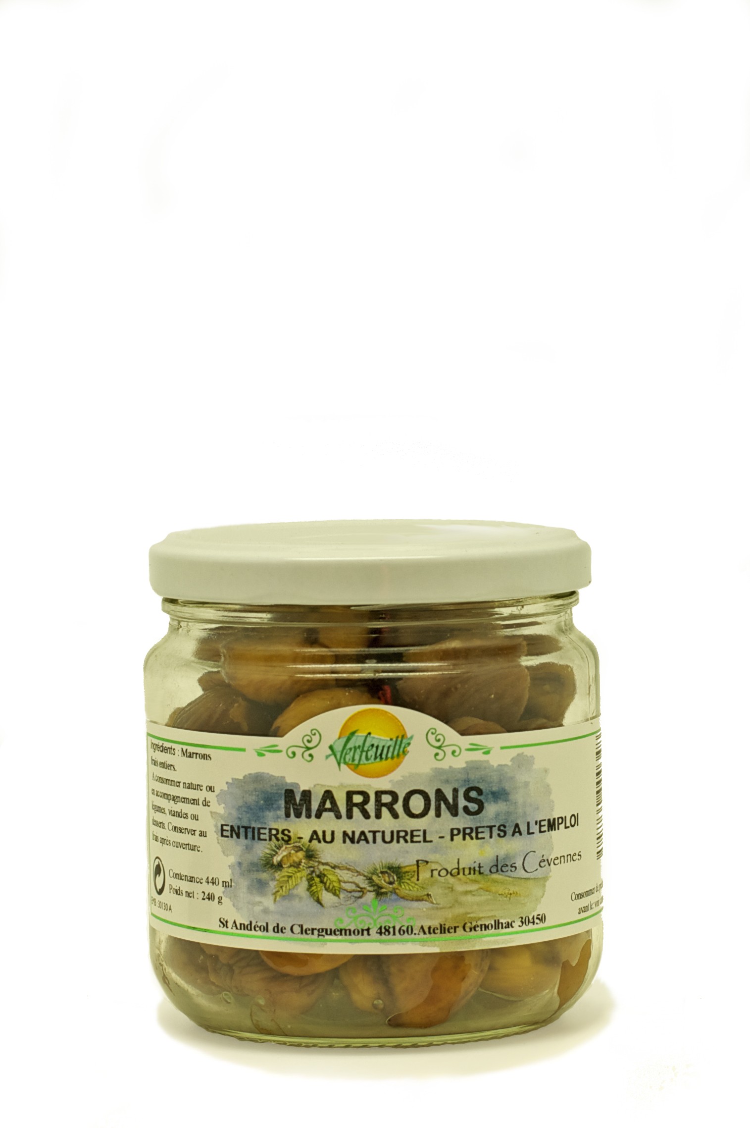 marrons naturels 240g
