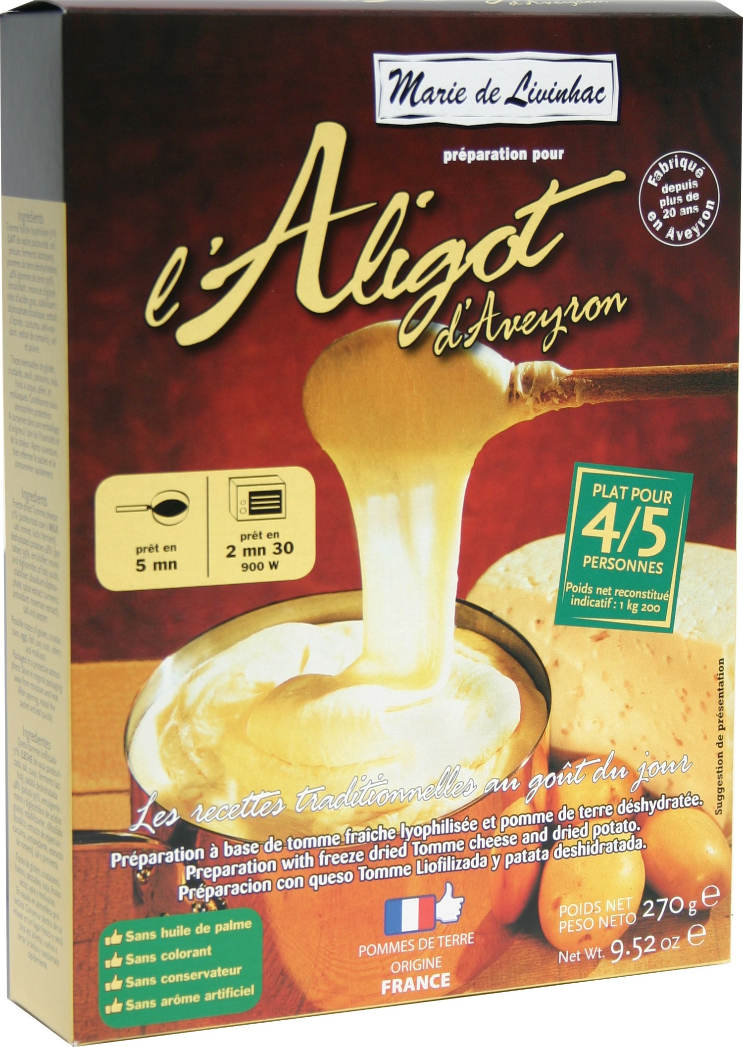 Aligot 4/5 personnes 270g