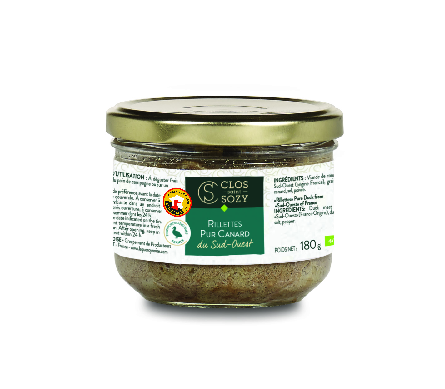 RILLETTES PUR CANARD