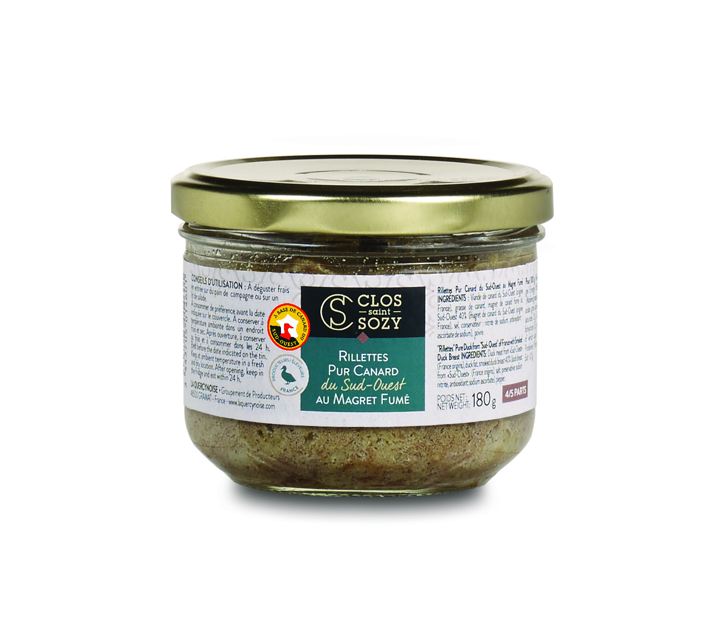 RILLETTES DE CANARD AU MAGRET FUME