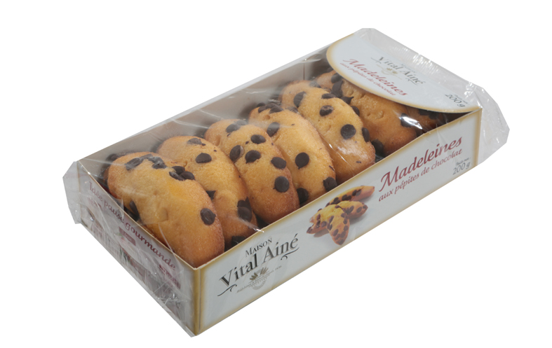 Madeleine aux pepites de chocolat