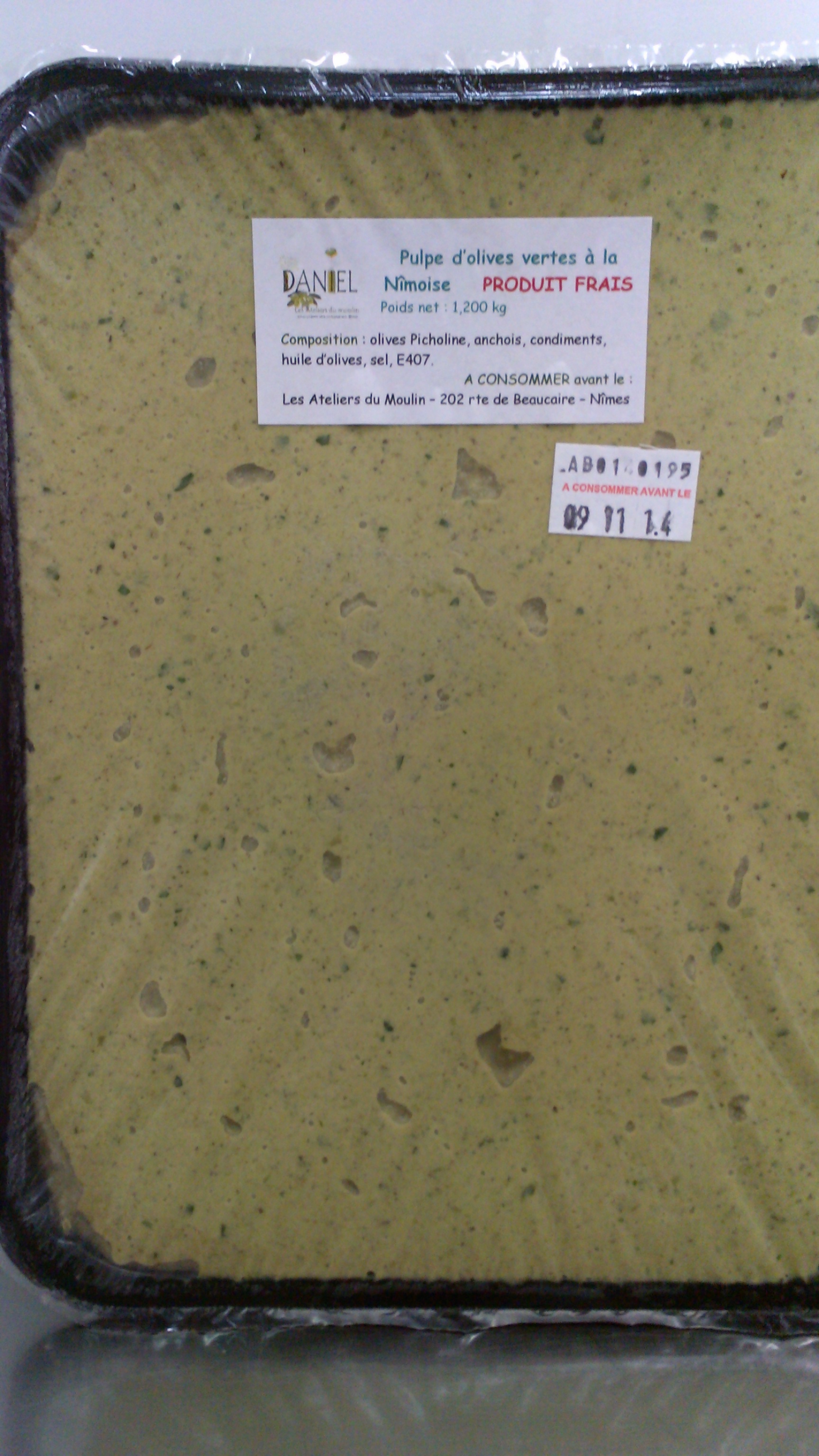 Tapenade olives vertes