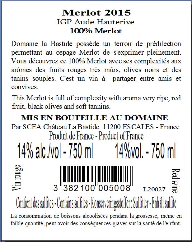 Syrah vielles Vignes