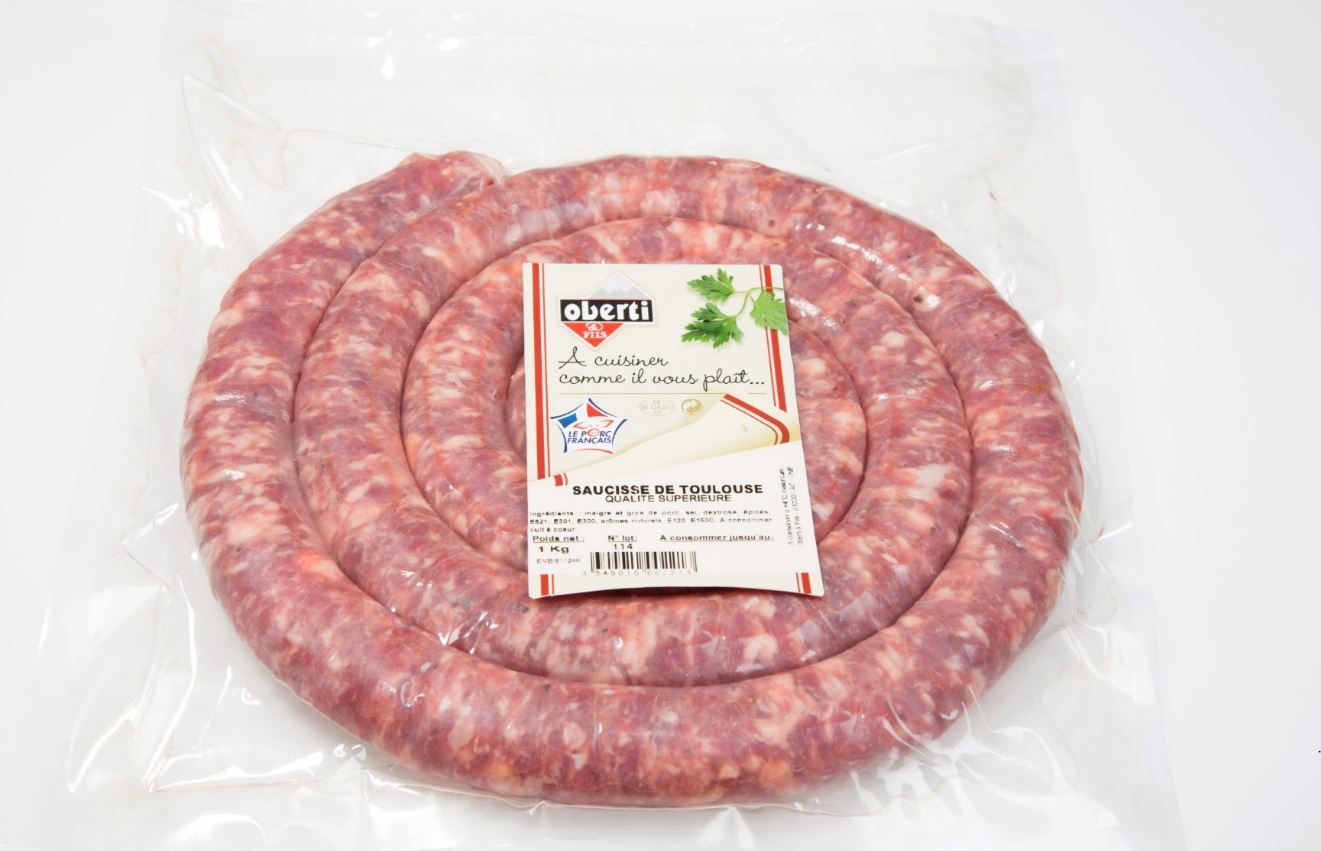 Saucisse fraîche supérieure VPF sous vide 1 kg