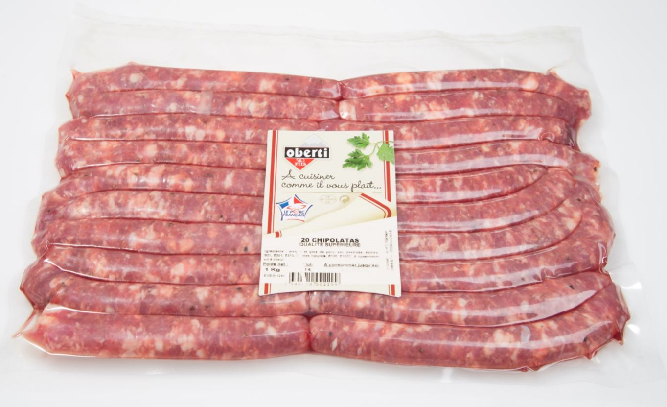 Chipolatas supérieure VPF sous vide 1 kg