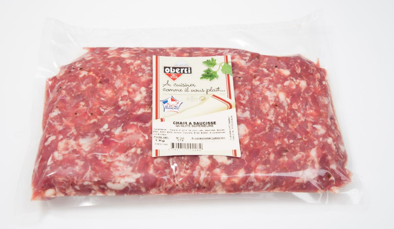 Chair à saucisse supérieure VPF sous vide 1 kg