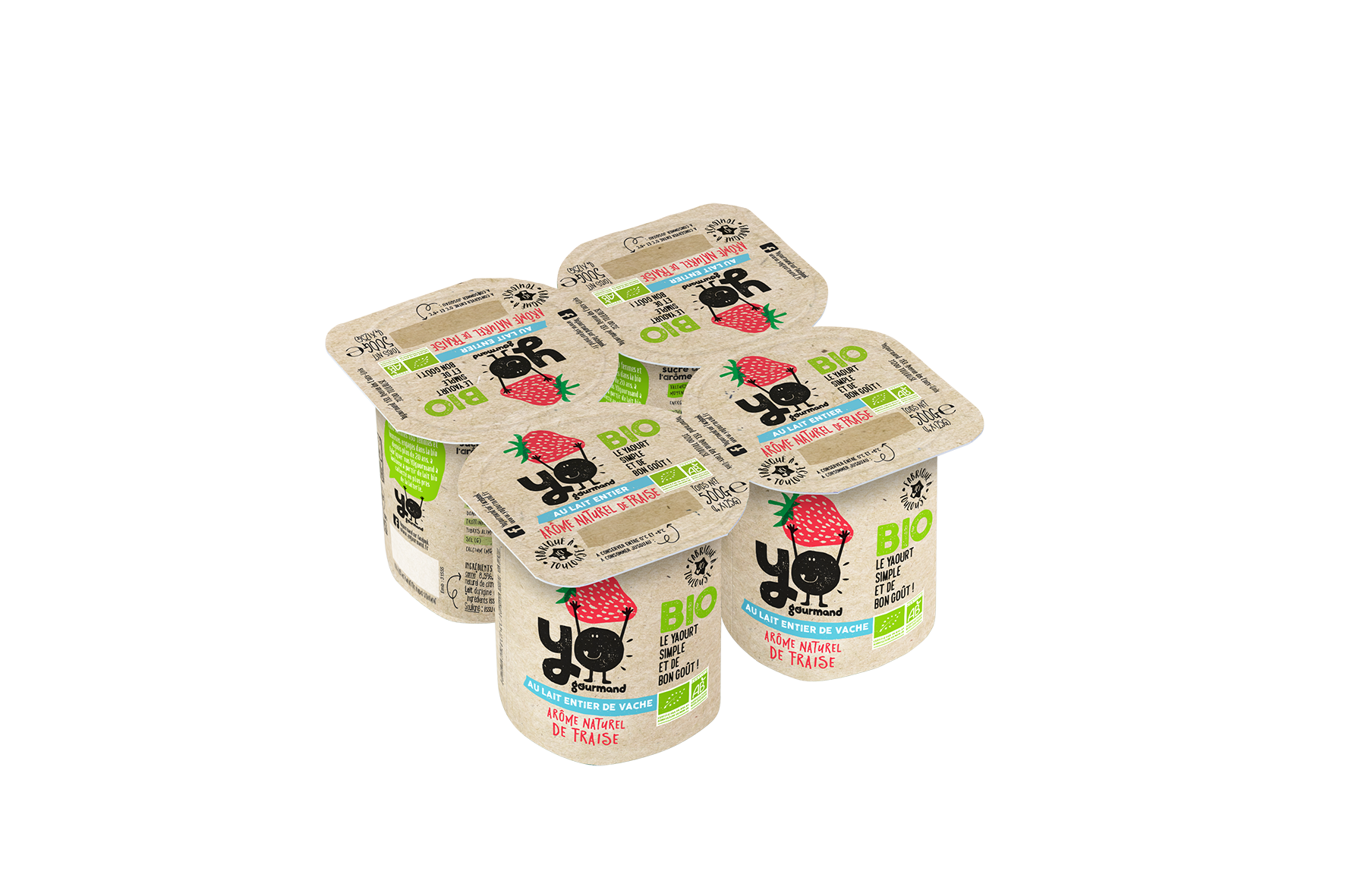 Yaourt Bio aromatise a la fraise Yogourmand