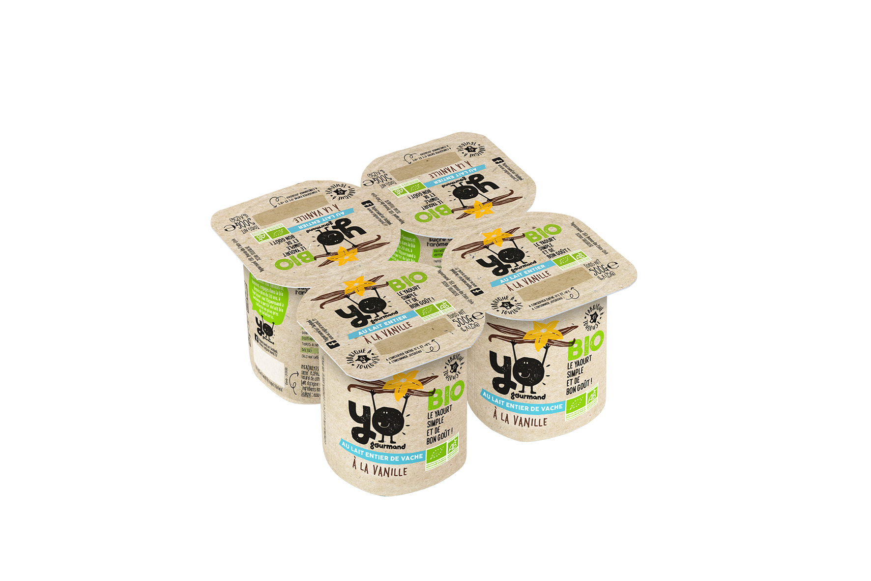 Yaourt bio aromatise a la vanille Yogourmand