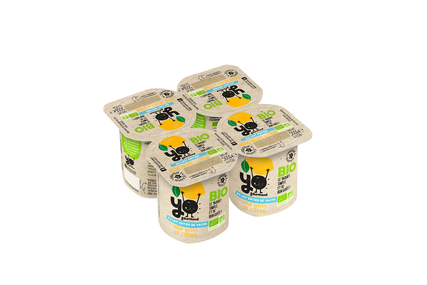 Yaourt Bio aromatise au citron Yogourmand