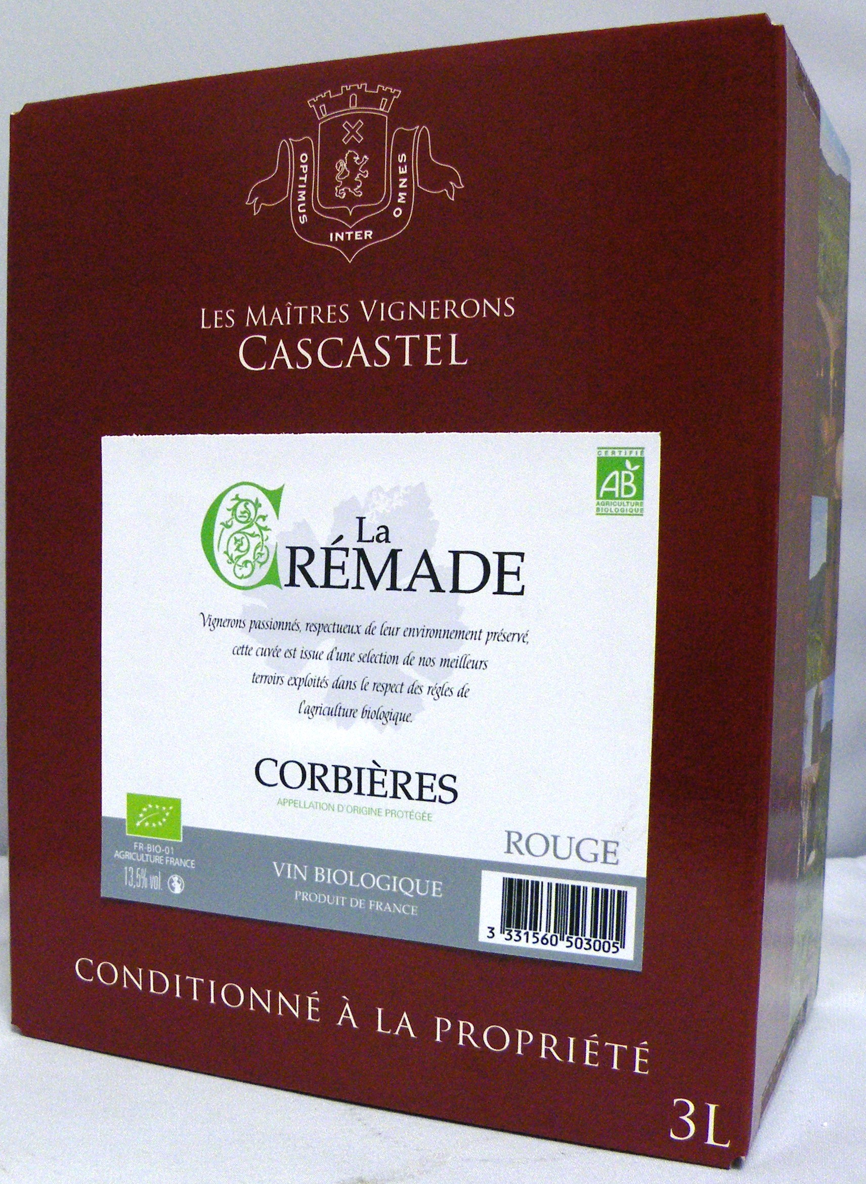 CORBIÈRES La Crémade rouge 3L