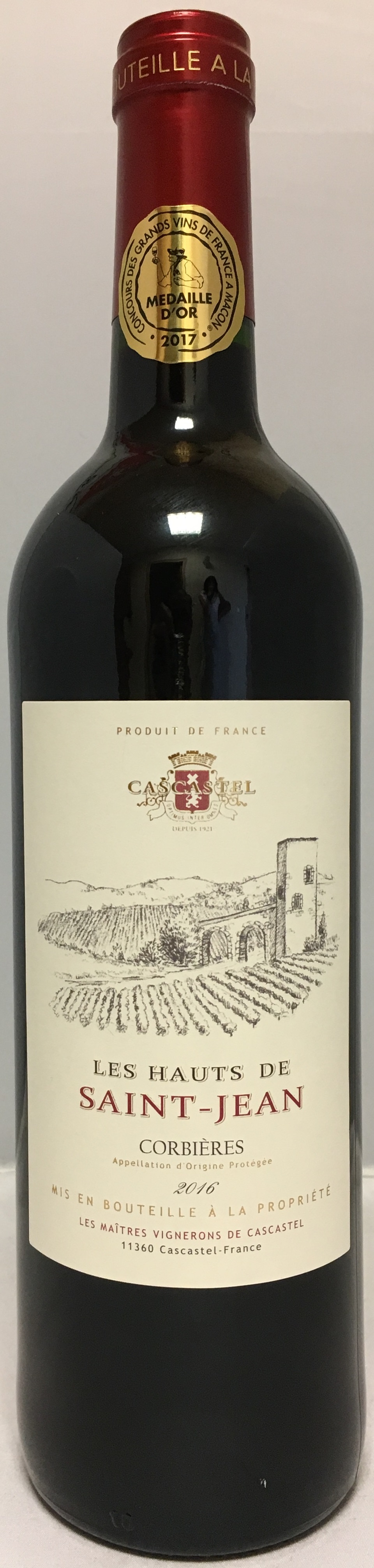 CORBIÈRES Les Hauts de Saint Jean rouge 2016