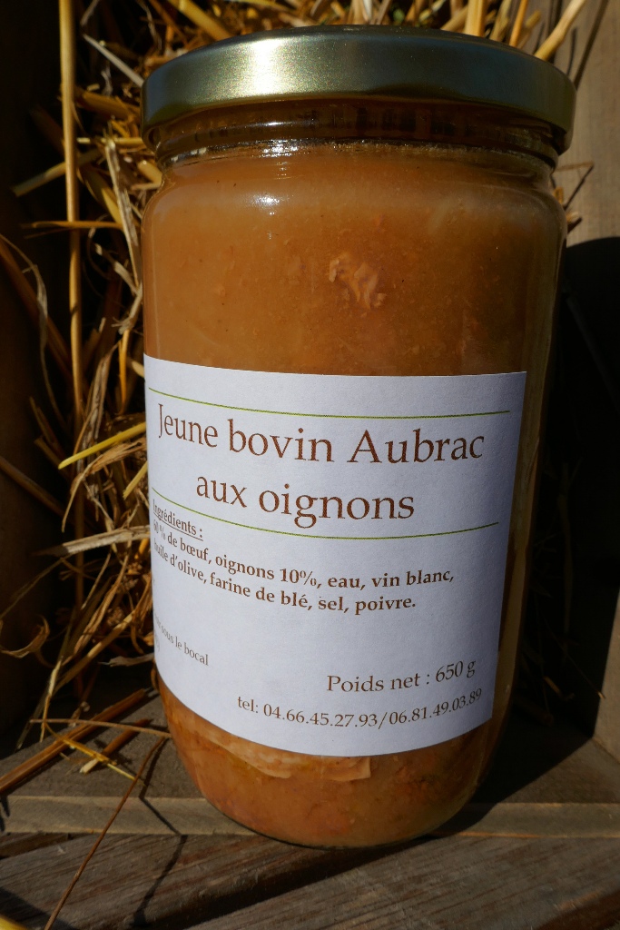 Jeune bovin Aubrac BIO aux oignons