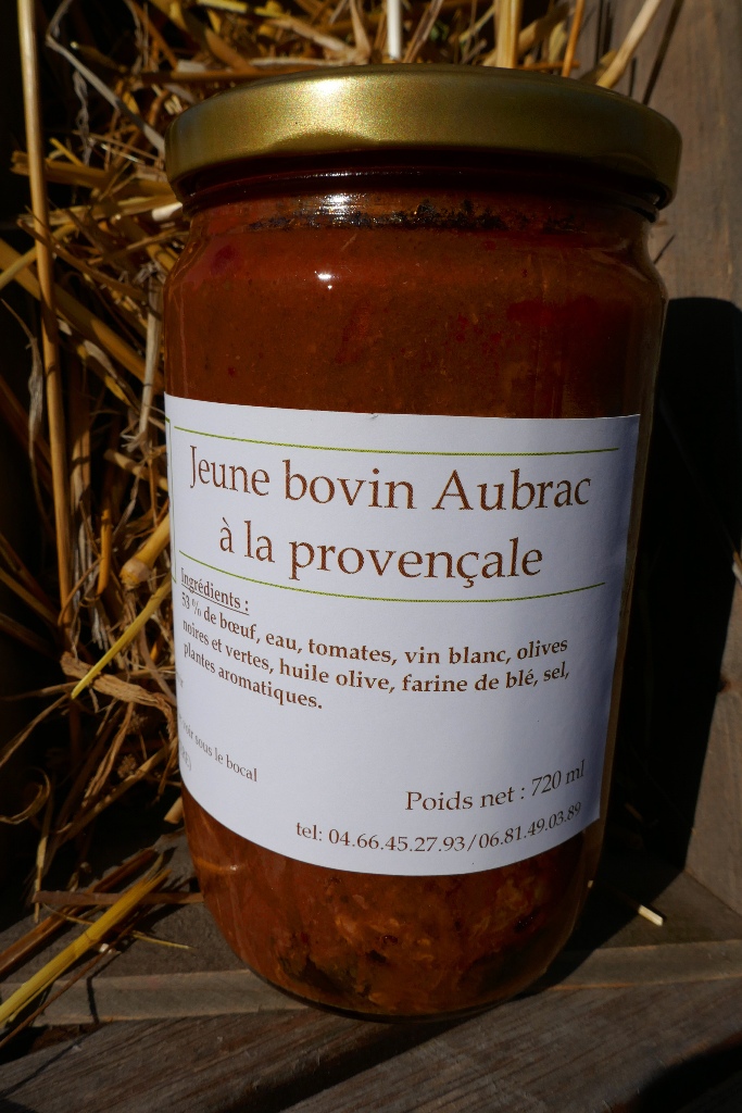 Jeune bovin Aubrac BIO à la tomate