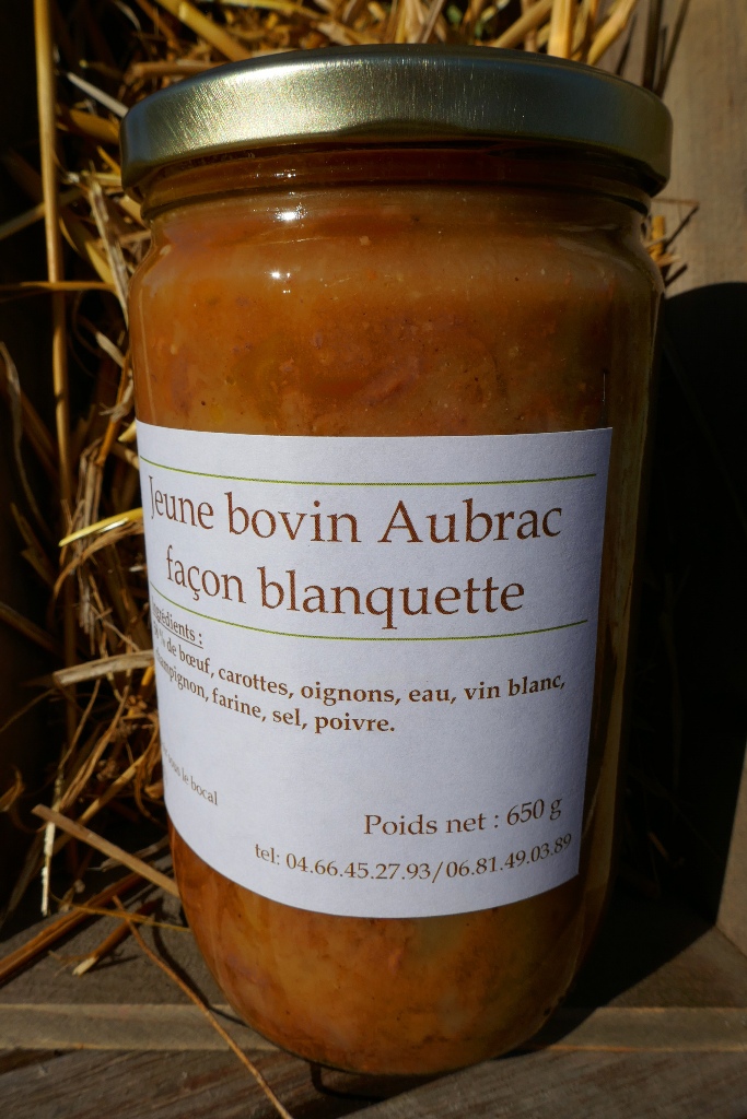 Jeune bovin Aubrac BIO façon blanquette