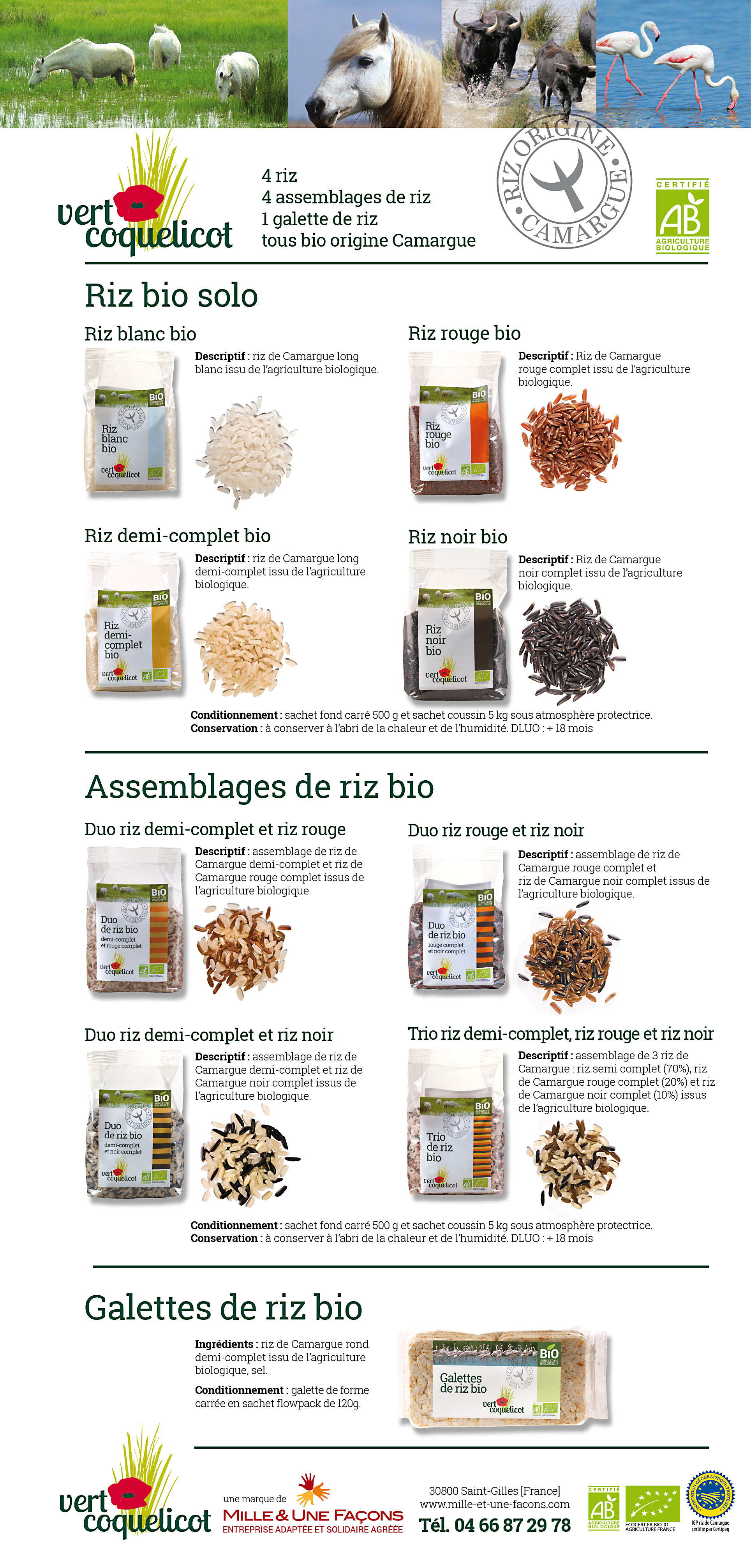 Duo de riz de Camargue demi-complet et riz noir