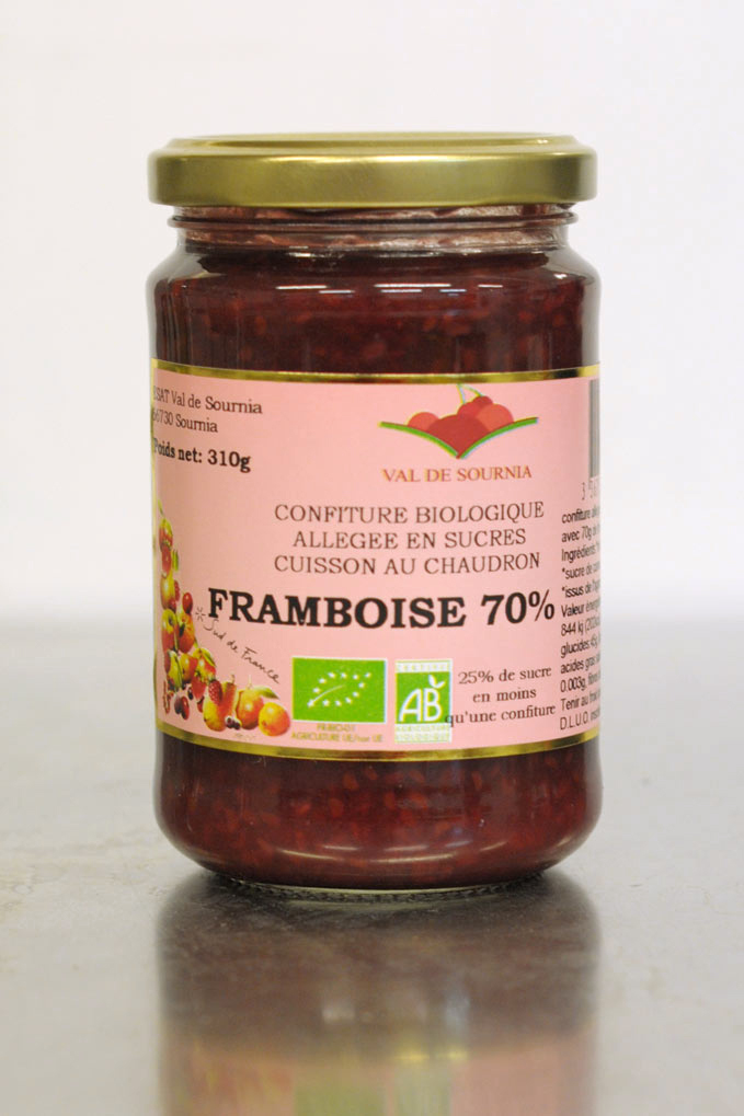 confiture biologique extra framboise