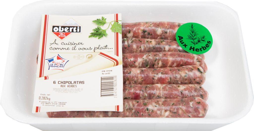 Chipolatas aux herbes x6 VPF 300g