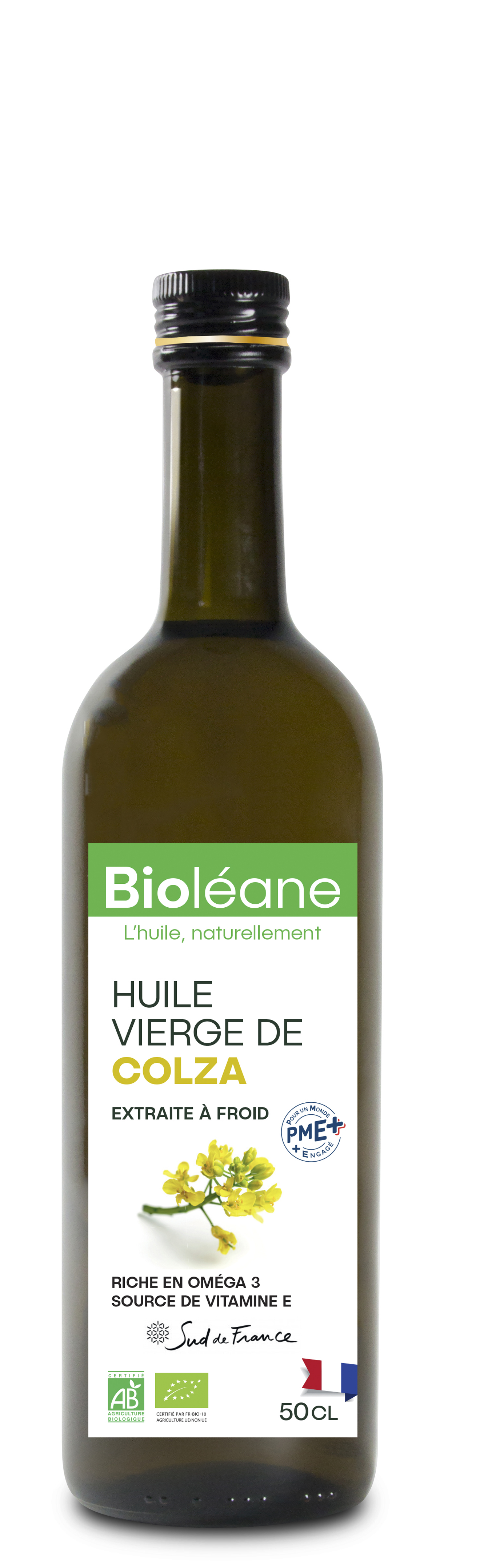HUILE VIERGE DE COLZA BIO FRANCE BIOLEANE 50CL