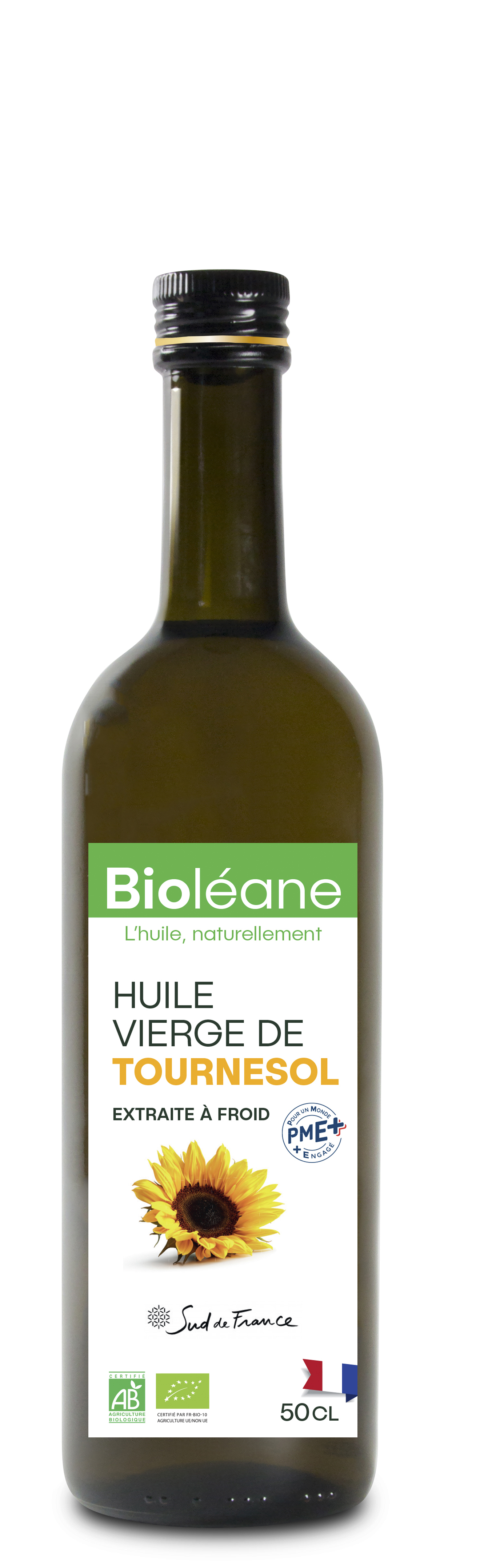 HUILE VIERGE DE TOURNESOL BIO FRANCE BIOLEANE 50CL