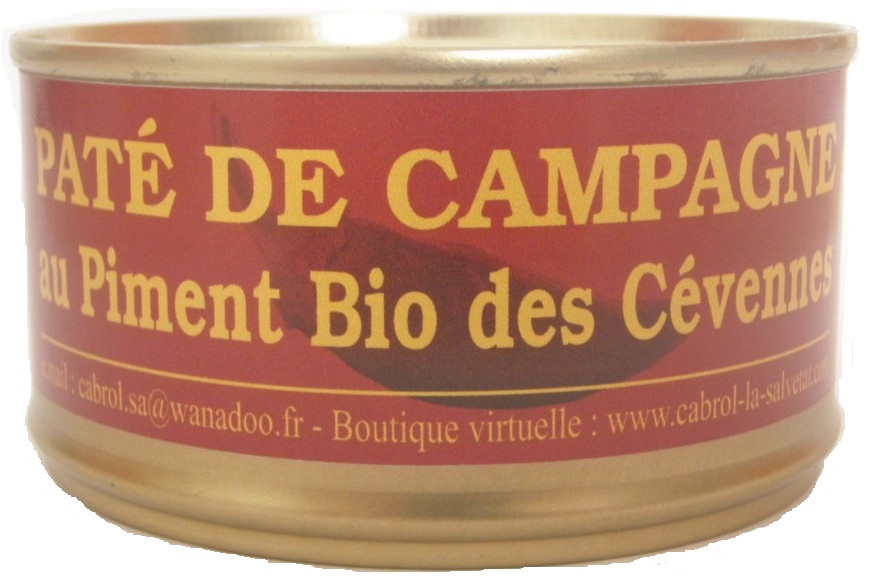 Boite de Pate au piment bio des Cevennes