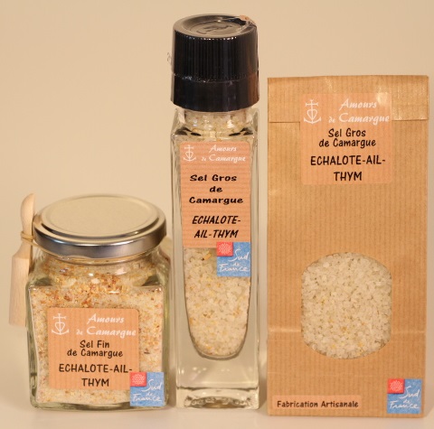 Sel de Camargue ECHALOTE, AIL et THYM