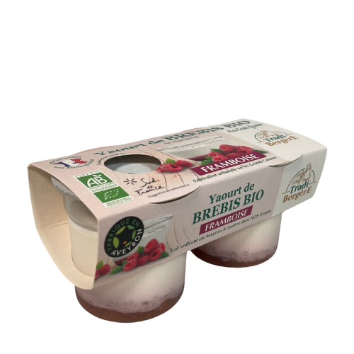 Yaourt au lait de brebis bio Framboises x2 - Tradi-Bergere