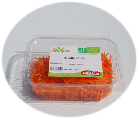 Carotte râpée nature 0,180g