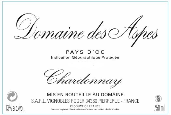 Chardonnay - Domaine des Aspes