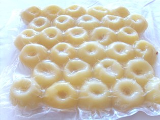 Pomme HVE, type golden, entiere rangee cuite sous vide, 3Kg
