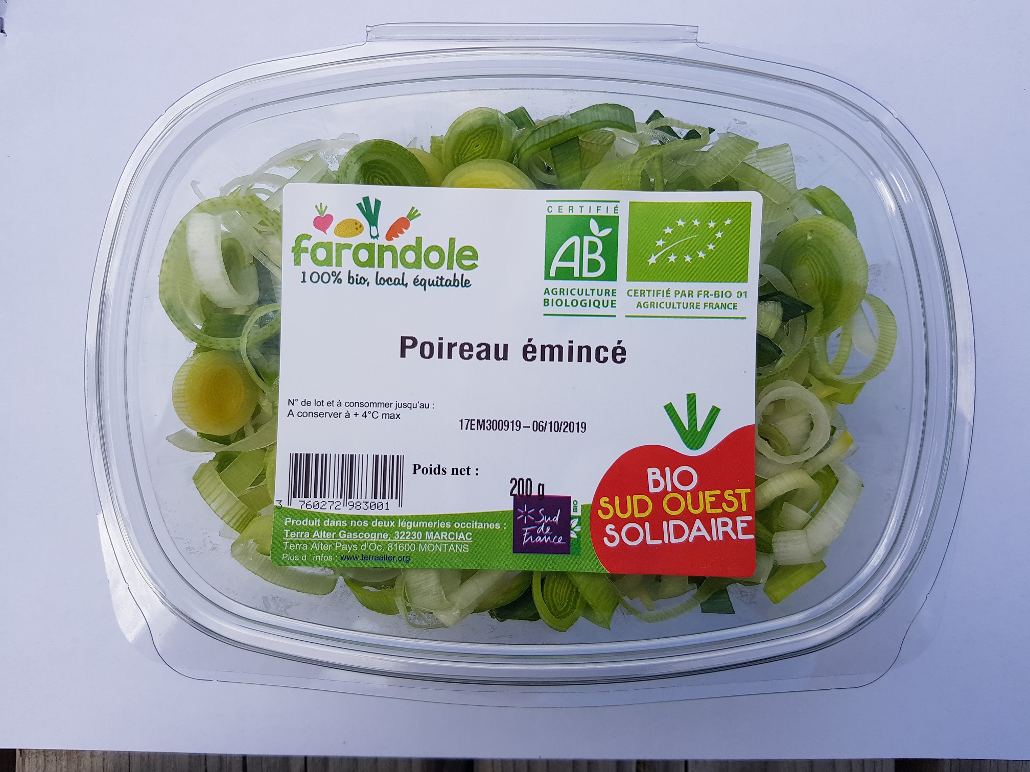 Poireau émincé 0,180g