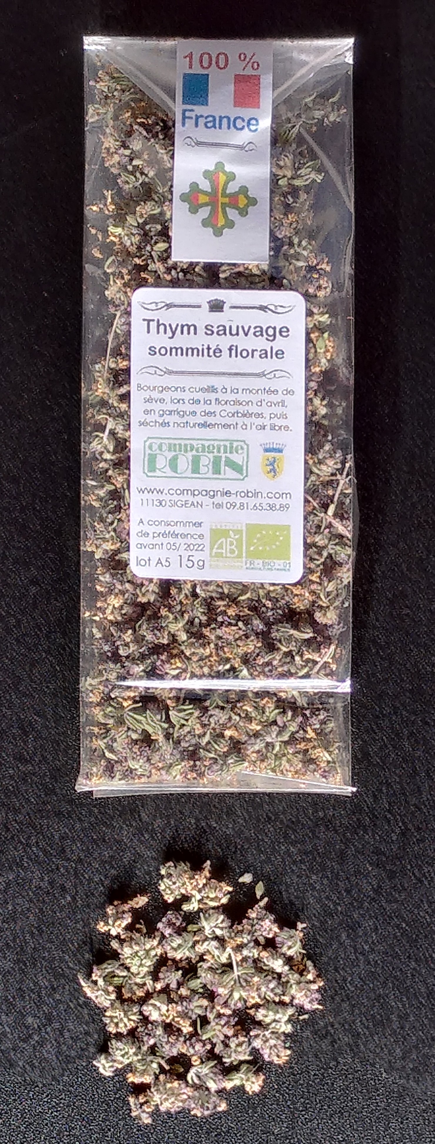 Thym sauvage des Corbieres-Mediterranee - sommite florale sechee