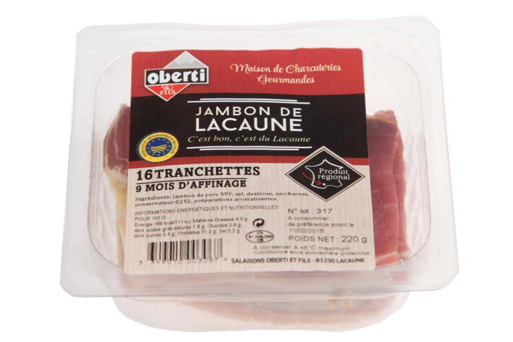 TRANCHETTES JAMBON DE LACAUNE IGP 200G