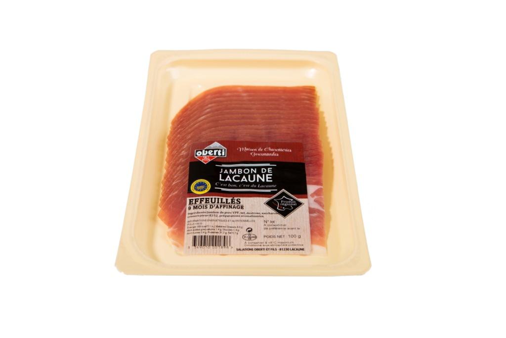 EFFEUILLE JAMBON DE LACAUNE IGP 9 MOIS 100G