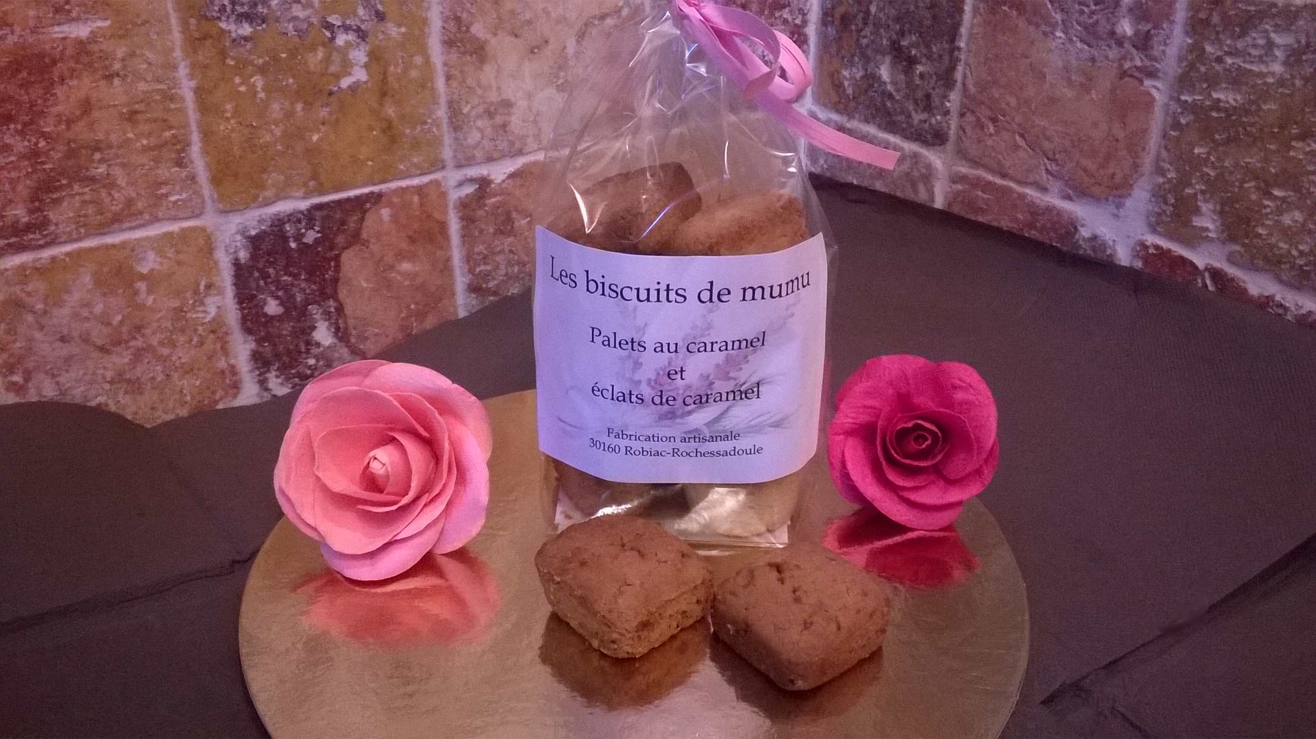 Palets au caramel et éclats de caramel