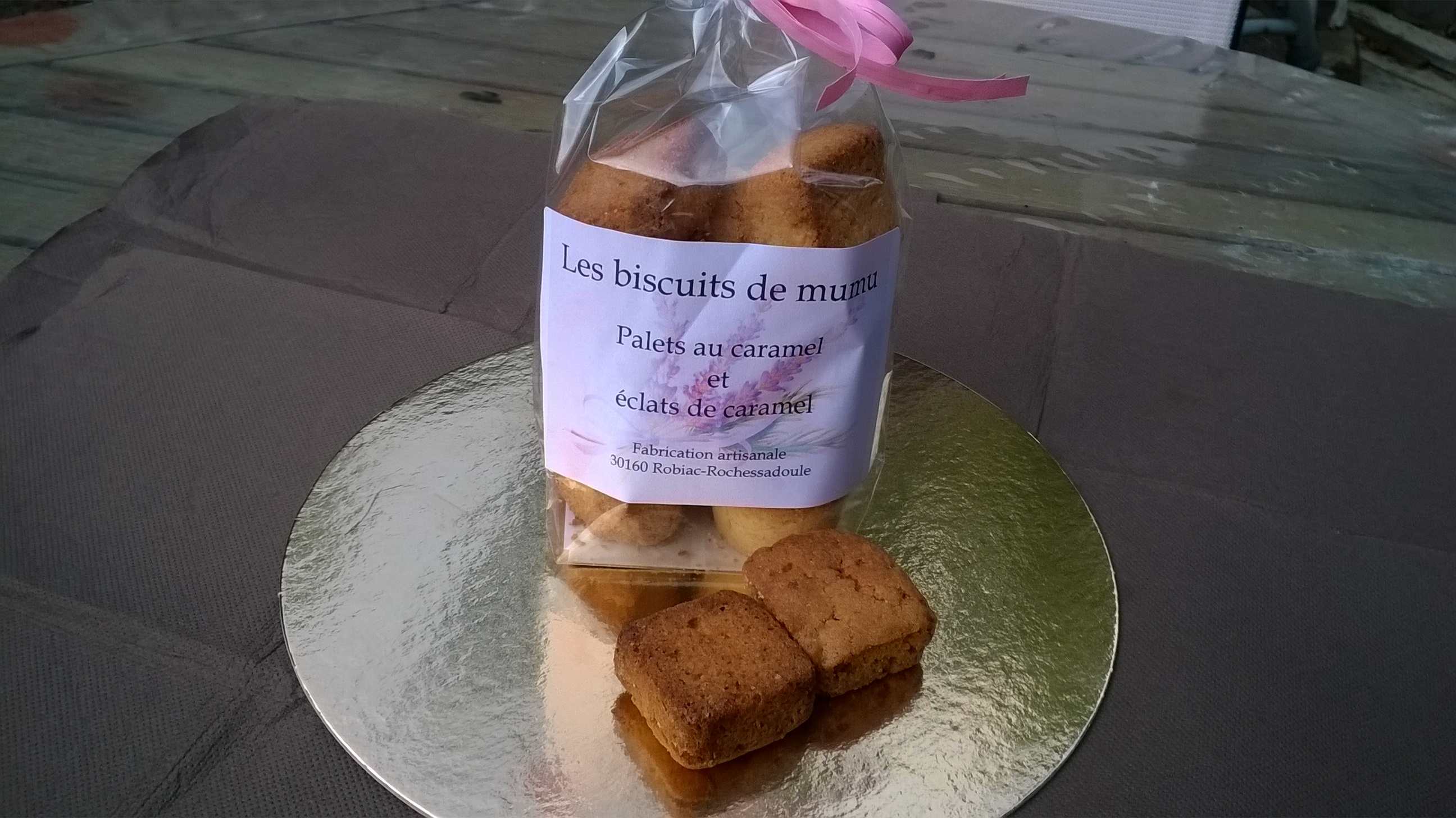 Palets au caramel et éclats de caramel