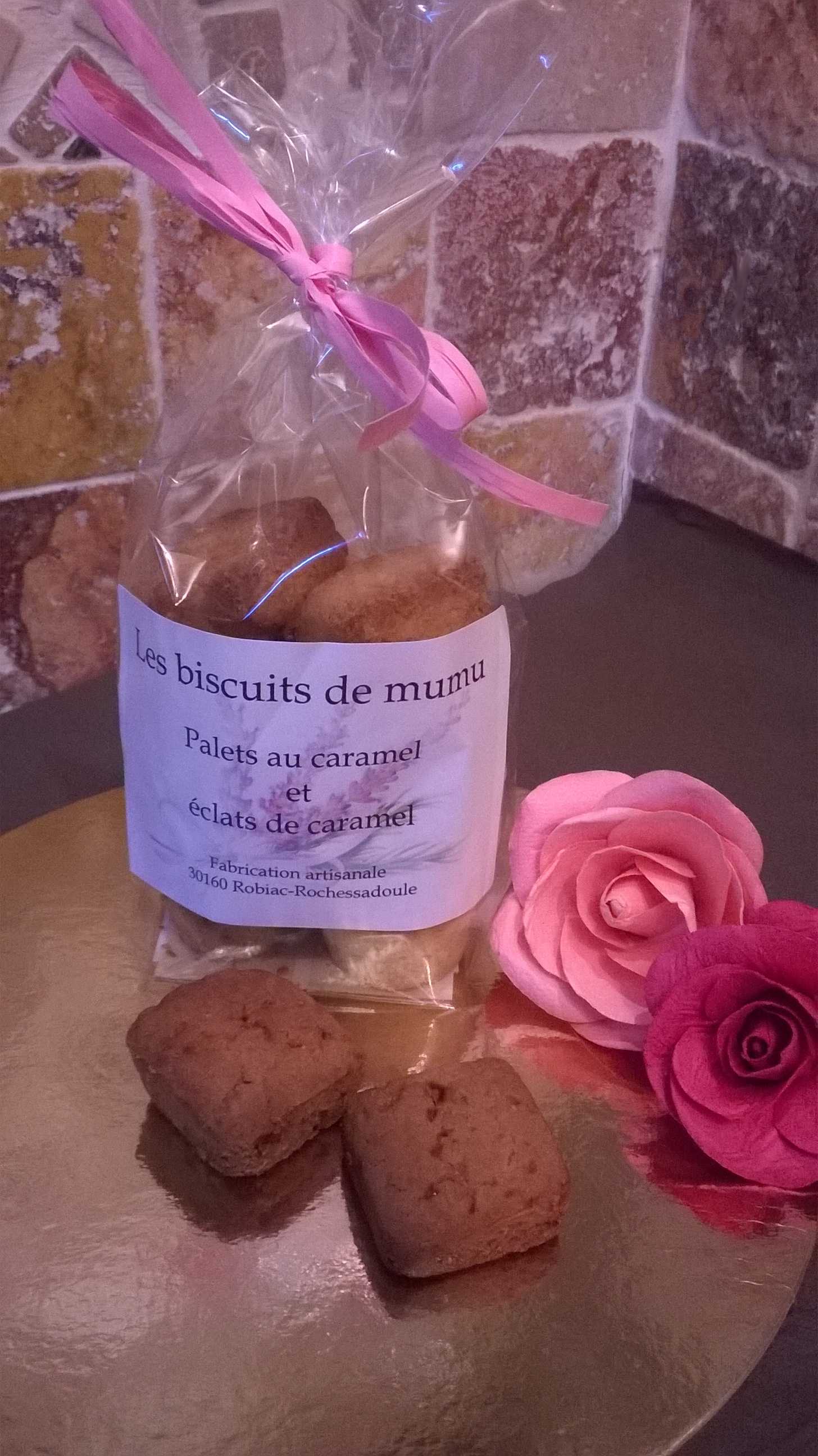 Palets au caramel et éclats de caramel