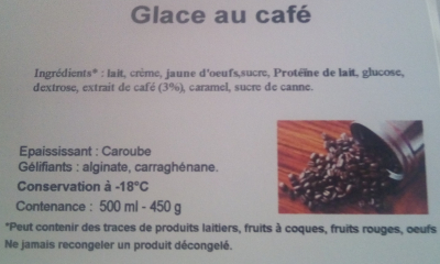 Glace au cafe