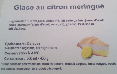 Glace citron meringue