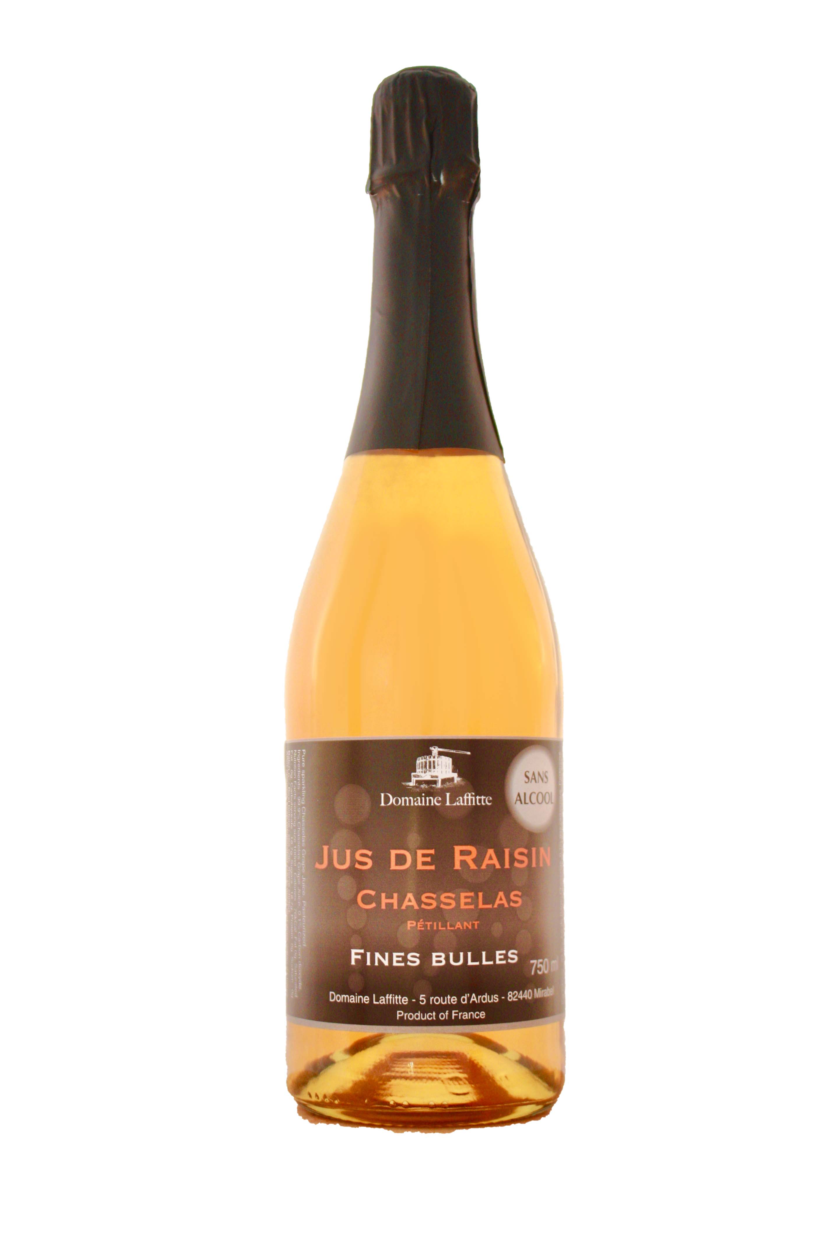 Pur Jus de Raisin CHASSELAS Pétillant 75cl