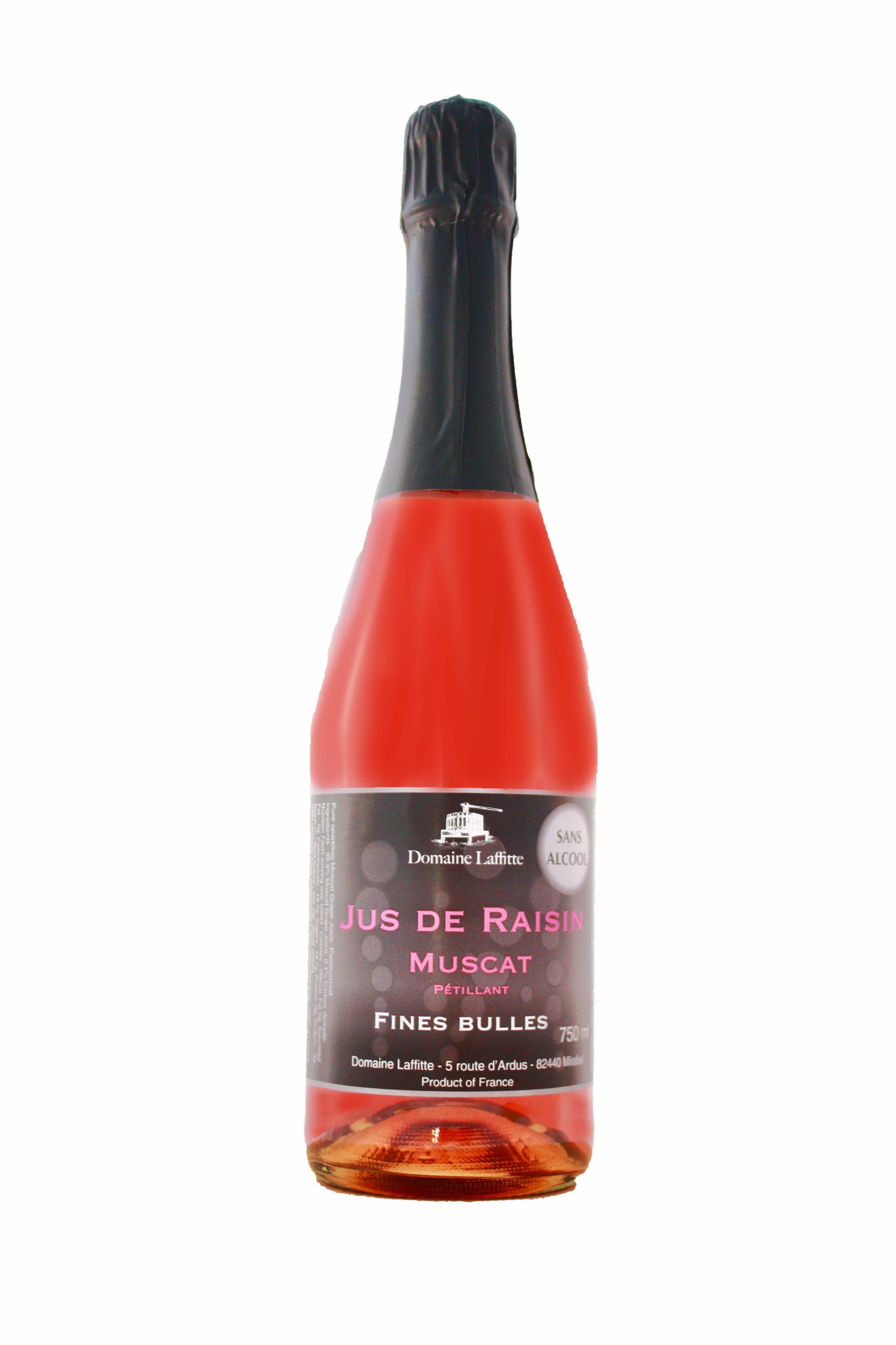 Pur Jus de Raisin MUSCAT Pétillant 75cl