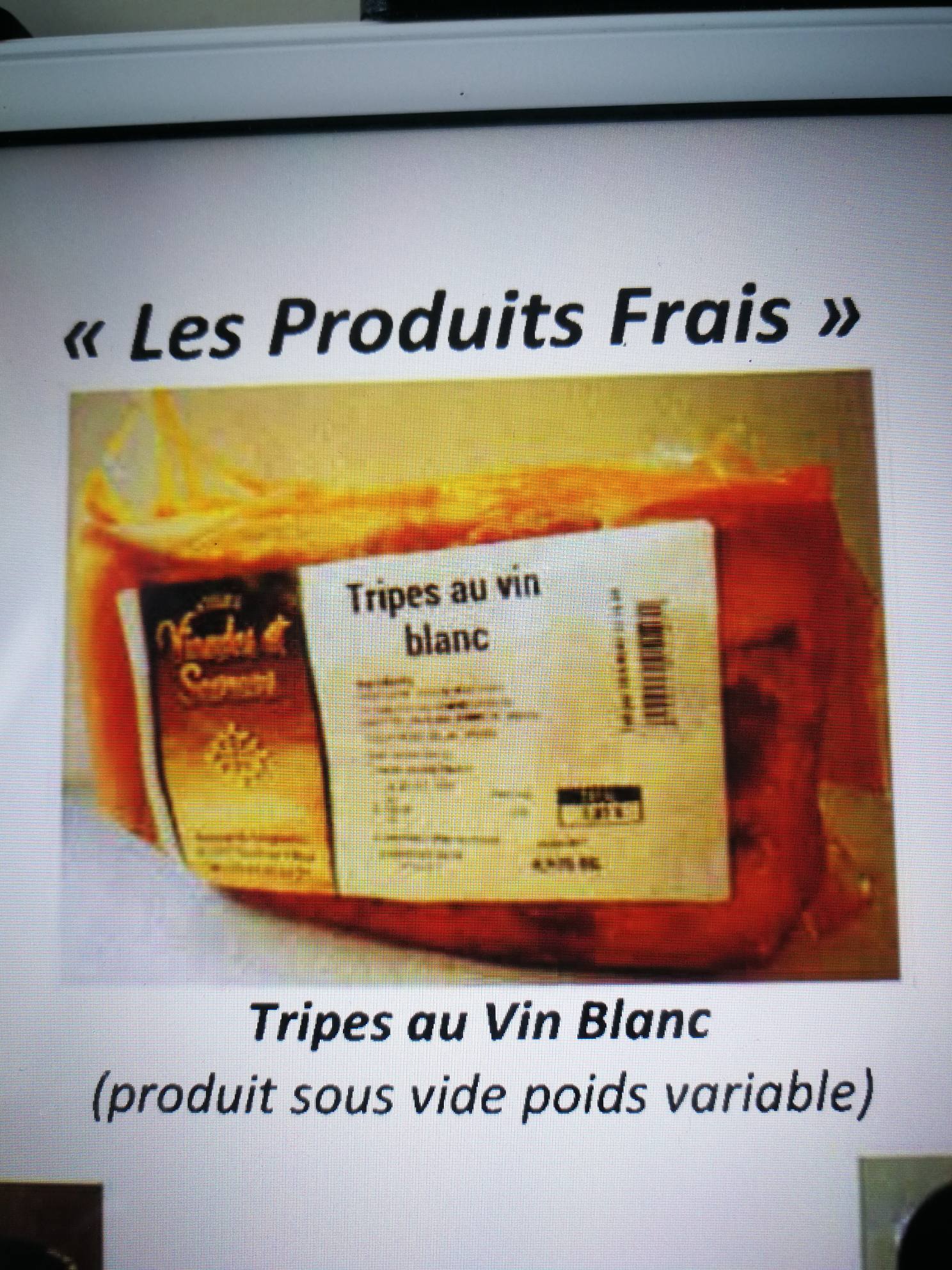 Tripes cuisinées