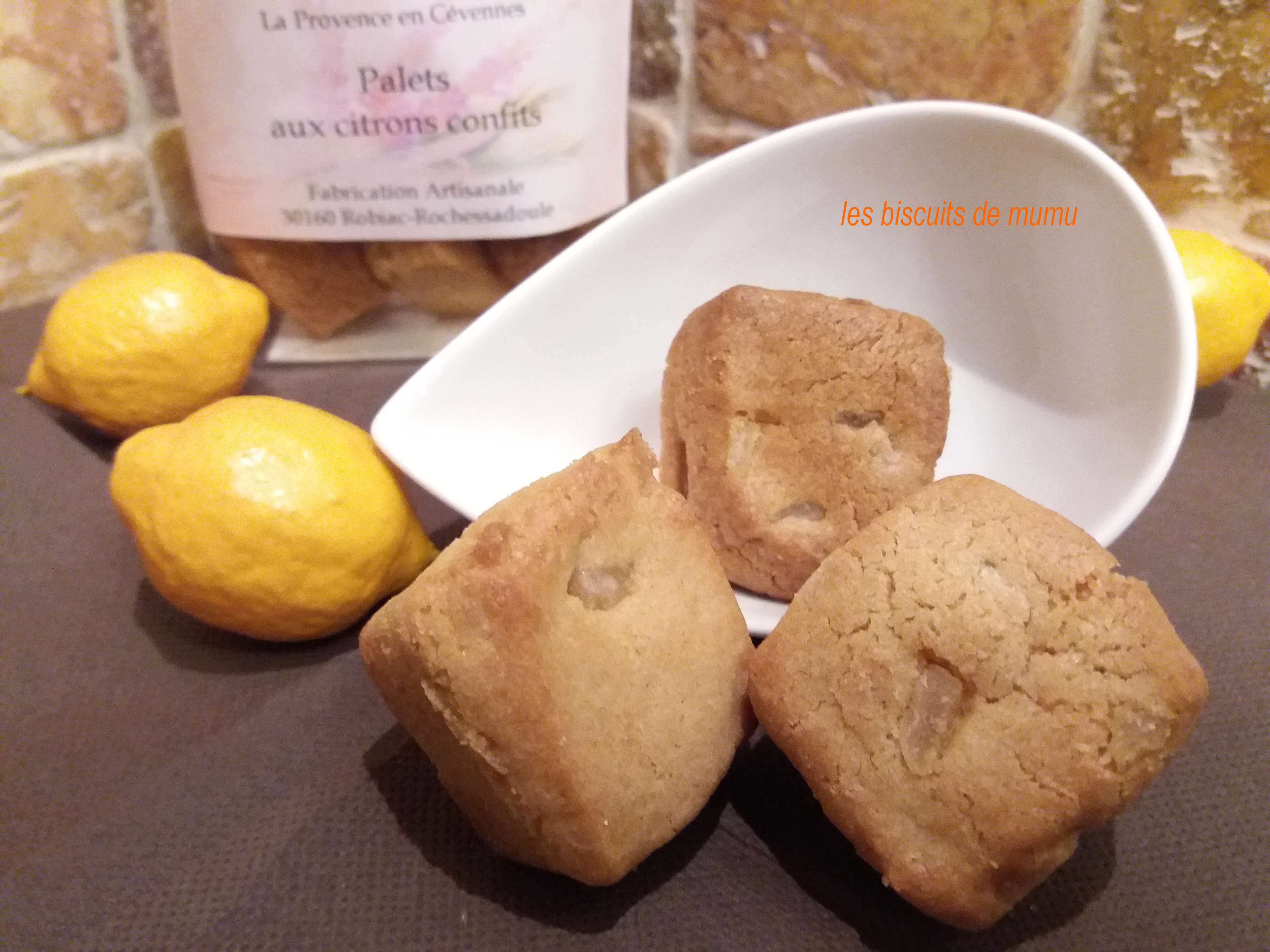 Palets aux citrons confits