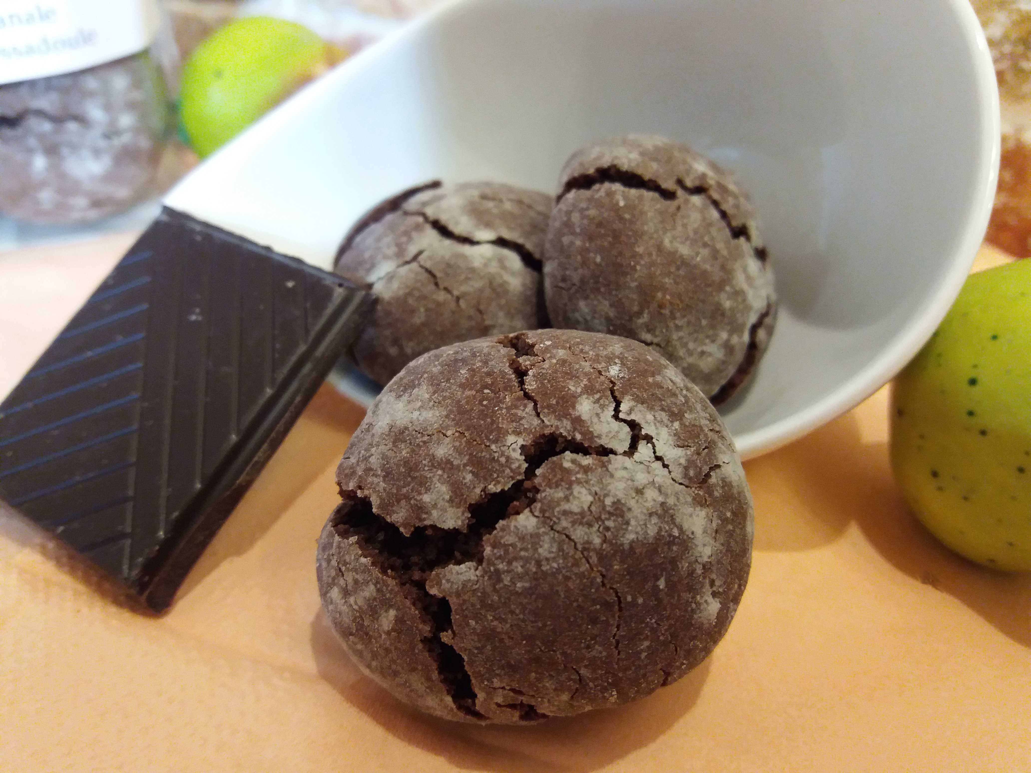 Crinkles au chocolat et poire