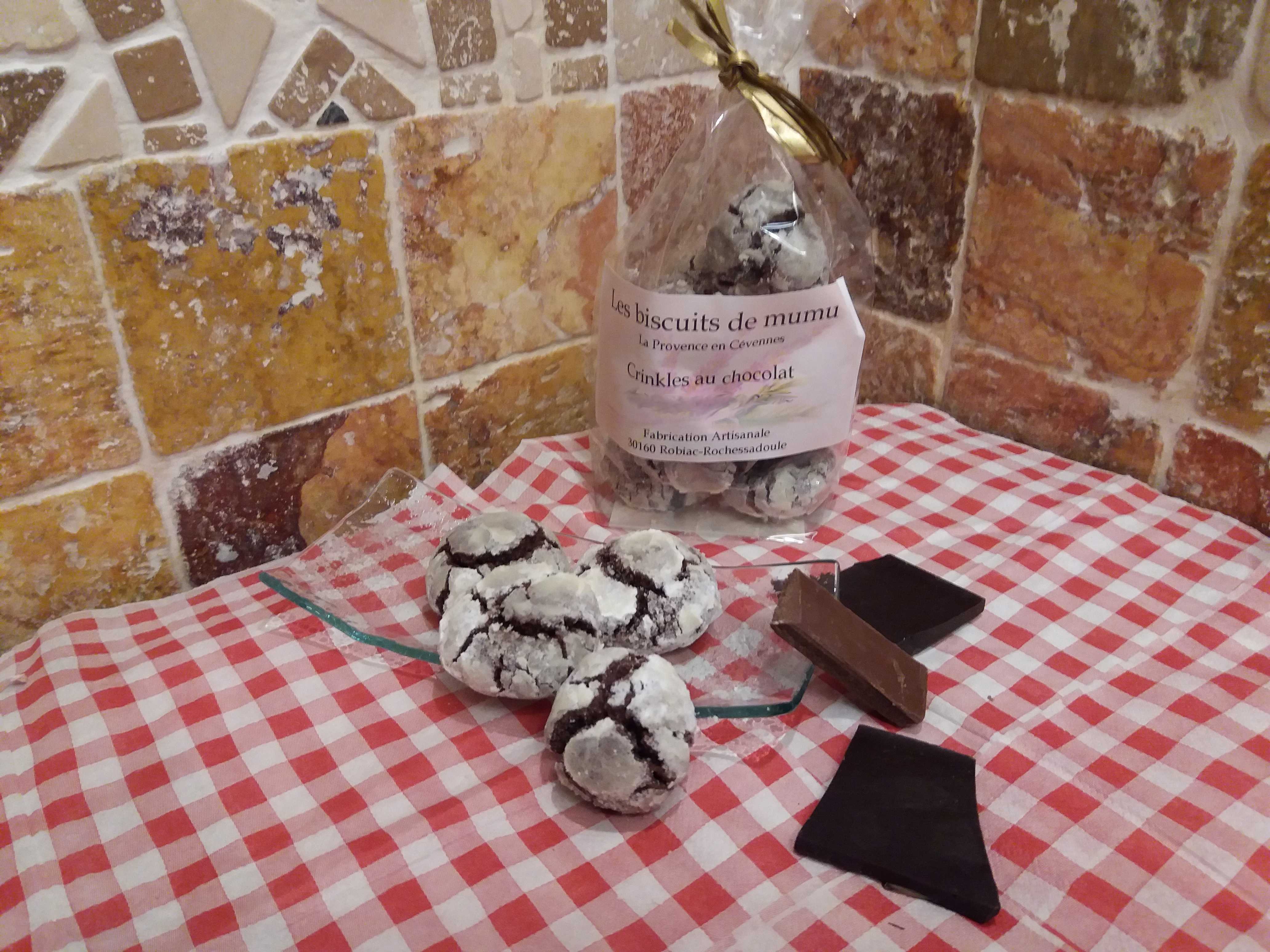 Crinkes au chocolat et framboise