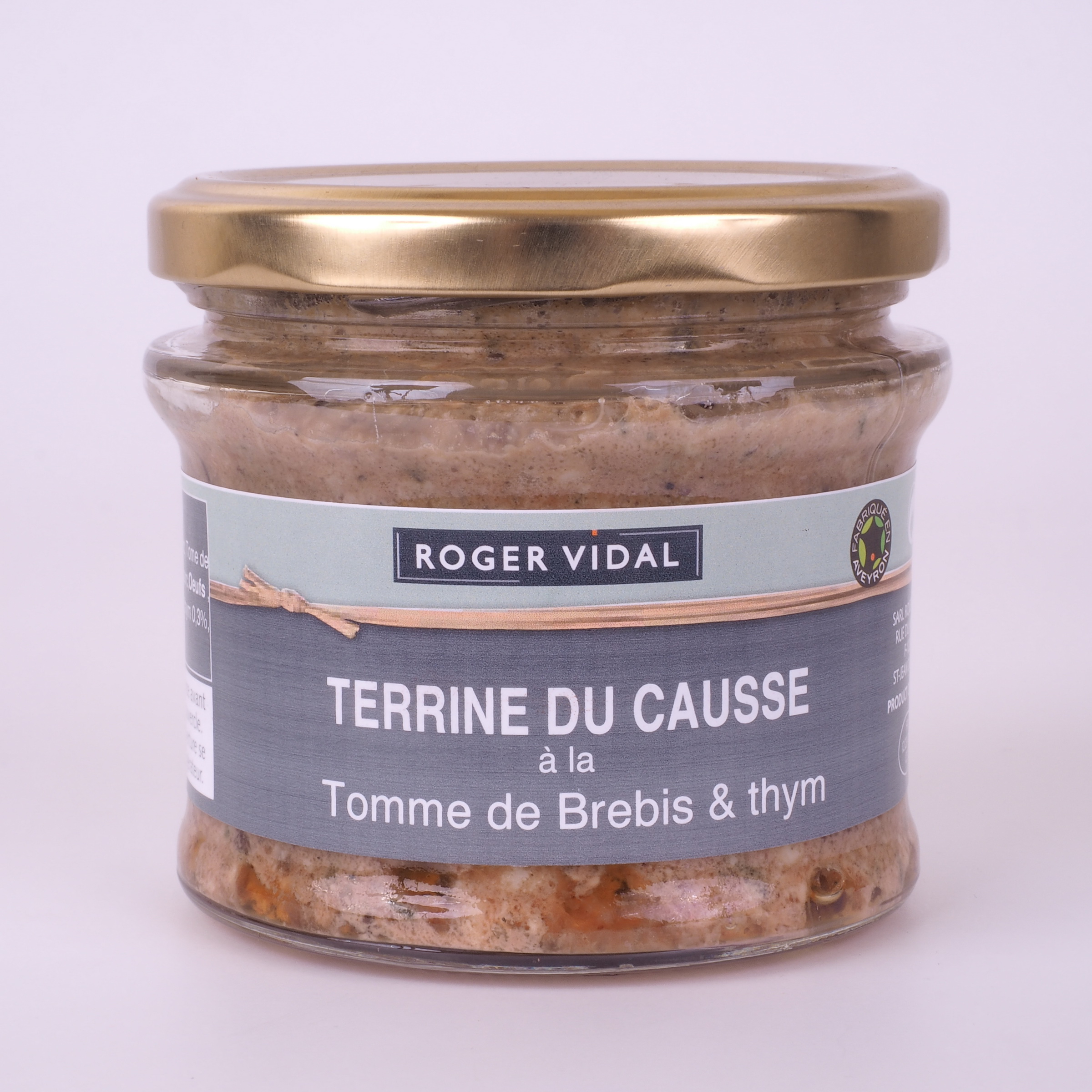 Terrine du Causse à la tomme de brebis et au thym 180 g