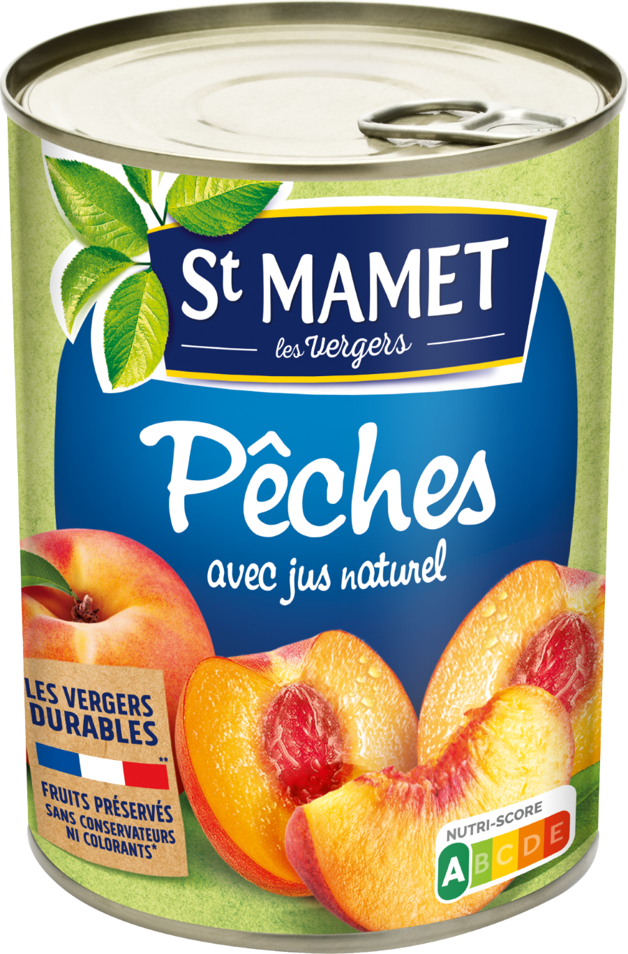 Peches Pavie avec jus naturel 1/2