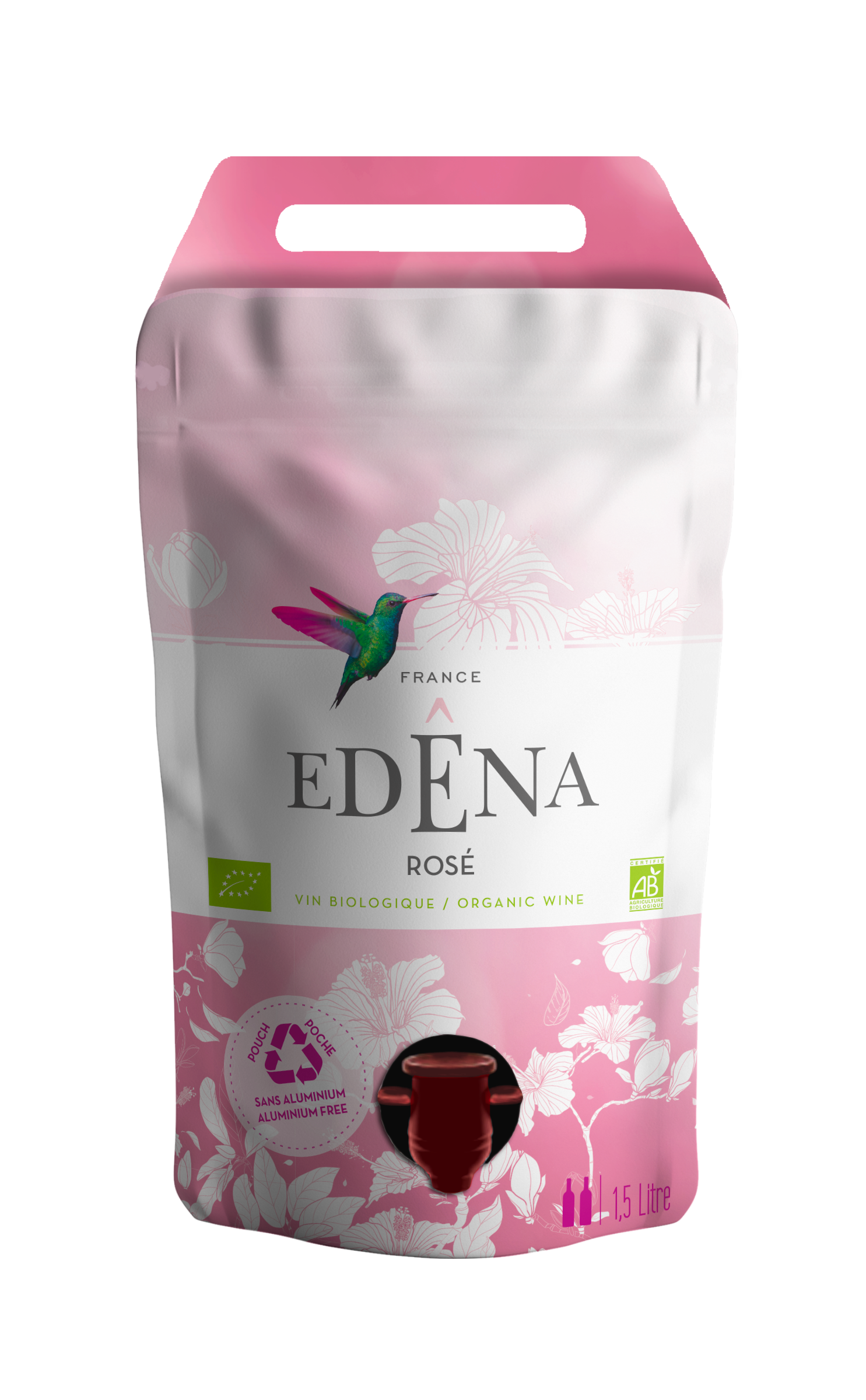 Edena pouch rose
