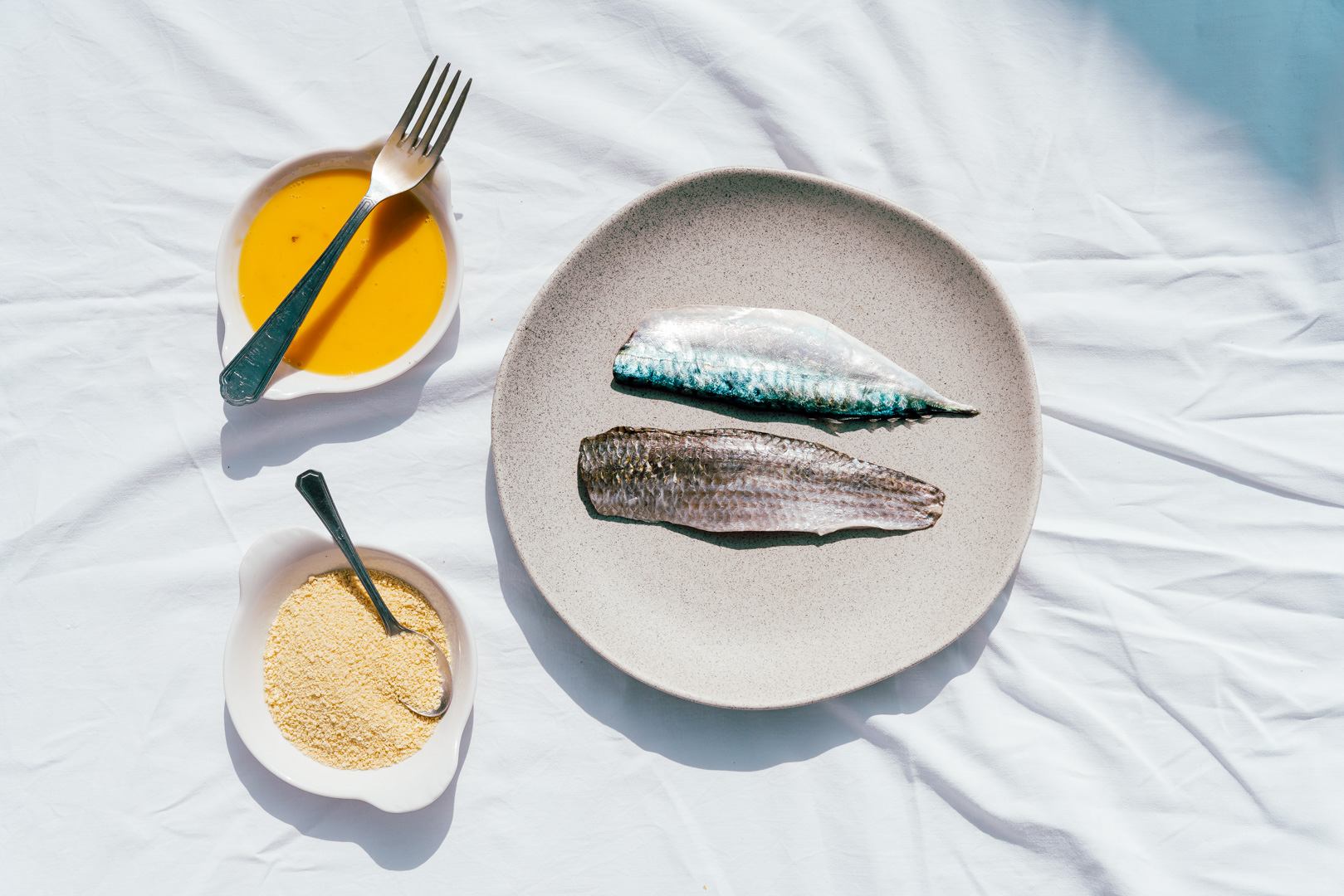 Filets de poisson panes