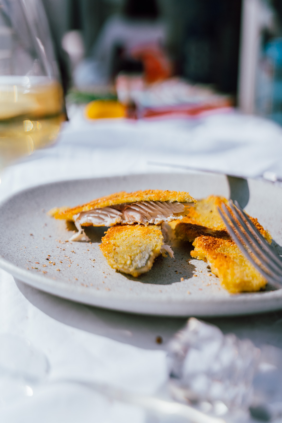 Filets de poisson panes